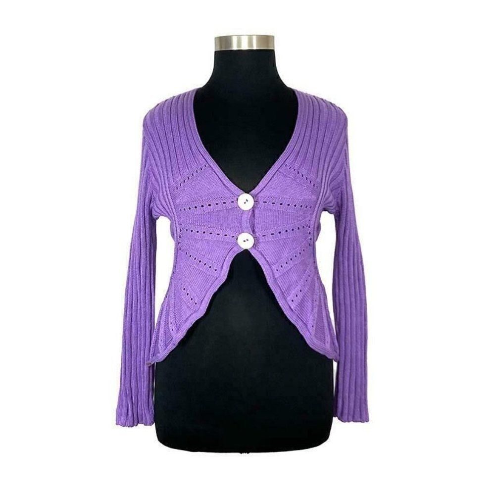 Skovhuus L Purple Cardigan ~Boutique~ Hi-Low | Art To Wear | Scandinavian